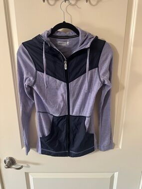 Smartwool Women's Lavender and Plum Merino Blend Hooded Jacket
